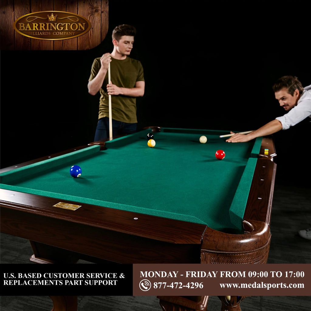 Green Ball and Claw Leg Pool Table W1753