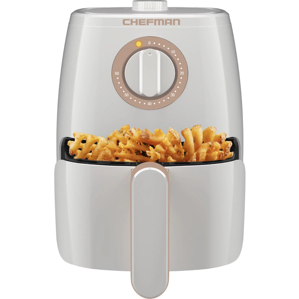 2 Qt White Air Fryer with Timer and Temperature Control B812