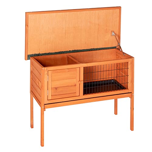 36" Single Deck Waterproof Wooden Rabbit Hutch J313732