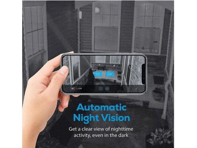 Black Indoor/Outdoor Wi-Fi Surveillance Camera W7200