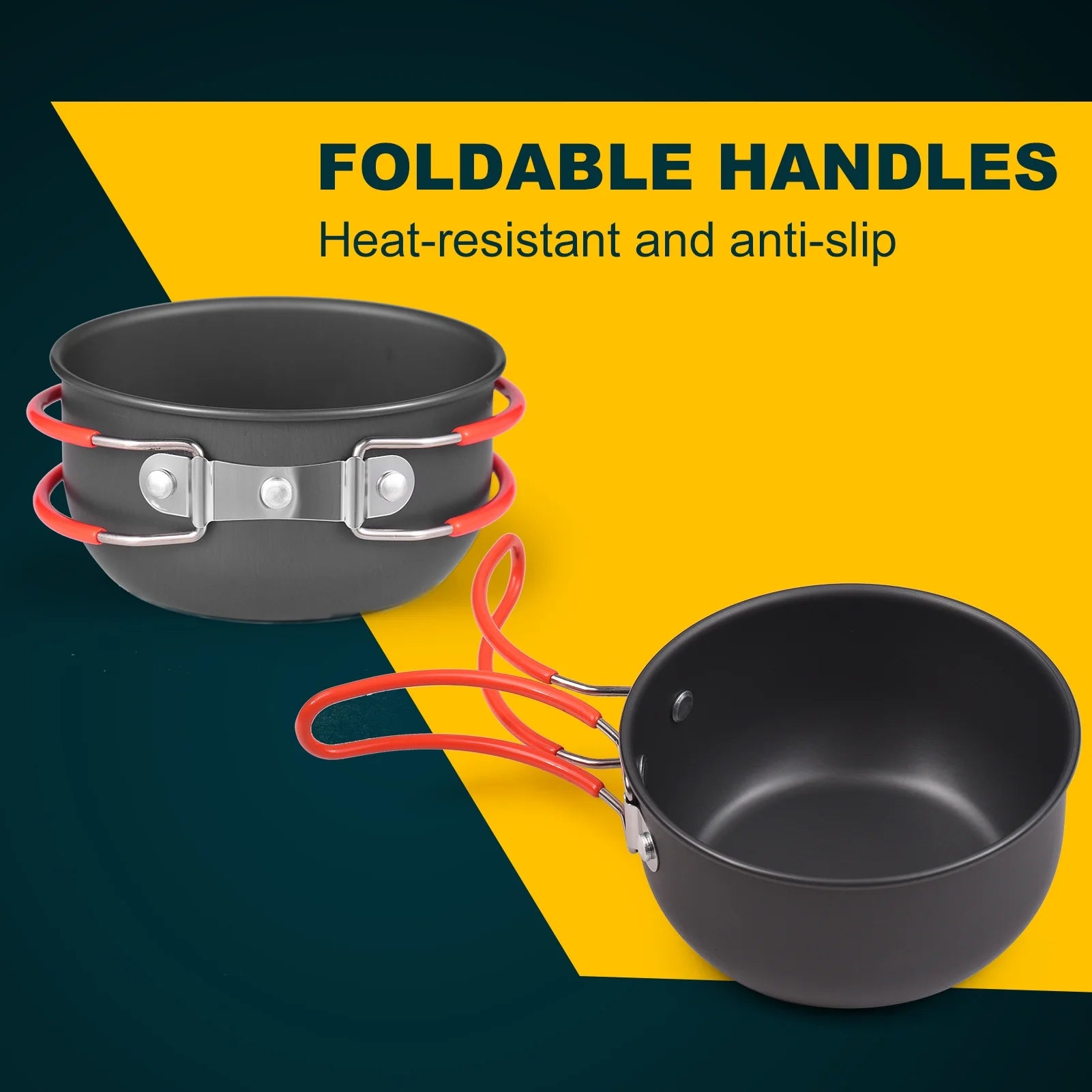 Camping Cookware Mess Kit with Camping Stove B7549