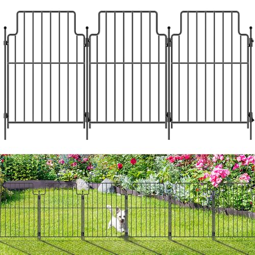 21in x10.83ft Rustproof Metal Garden Fence T20543