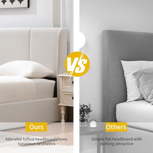 Queen Size Upholstered Storage Bed with Hydraulic Support Bars, White F113528