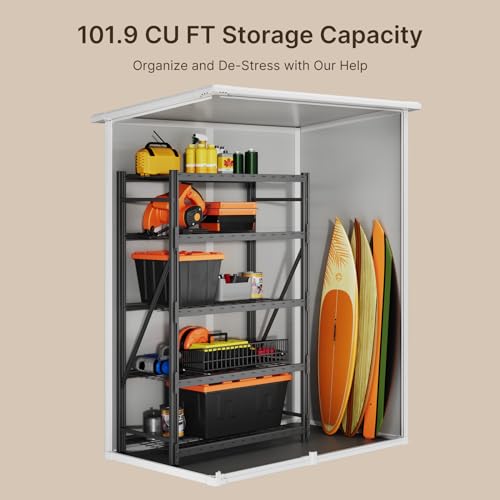 Grey Resin Storage Shed with Floor M971