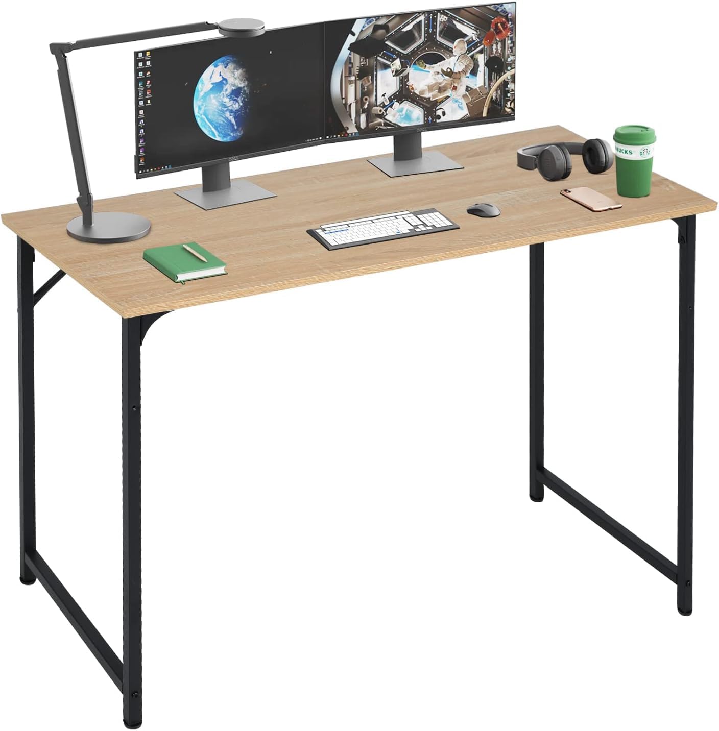 Black Wood and Metal Computer Desk B180959