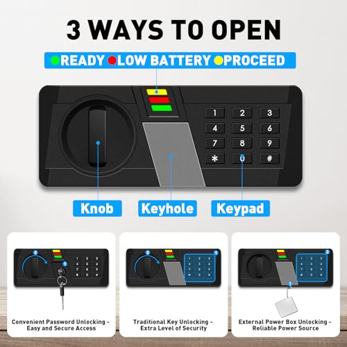 1.2 Cu Ft Electronic Keypad Security Safe Steel Construction Digital Safe N78829
