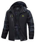 Men's Winter Water Resistant Ski Snow Jacket Fleece Parka Raincoats With Multi-Pockets A867049