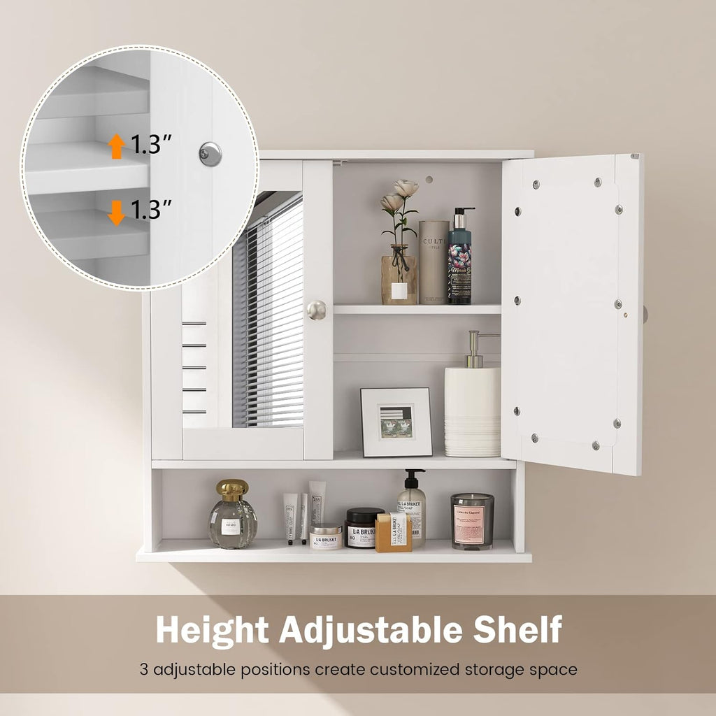 White Wall Bathroom Storage Cabinet H447794