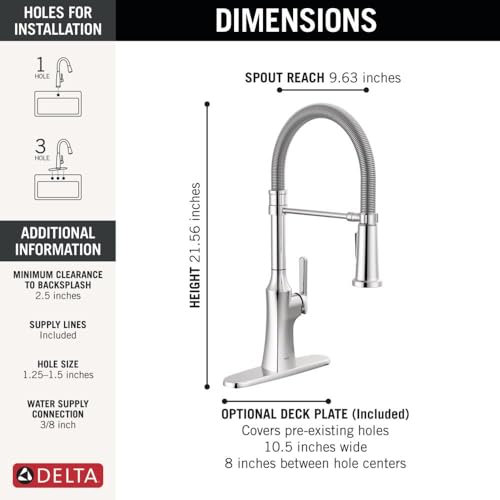 Brushed Nickel Kitchen Faucet with Pull Down Sprayer E448708
