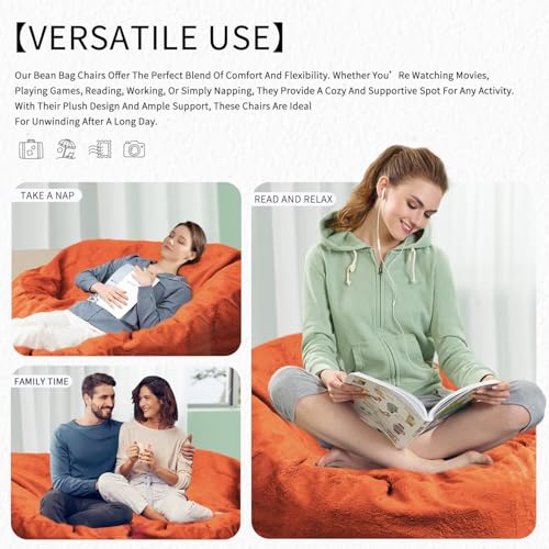 3FT Soft Removable Cover Light Gray Bean Bag Chair D665306