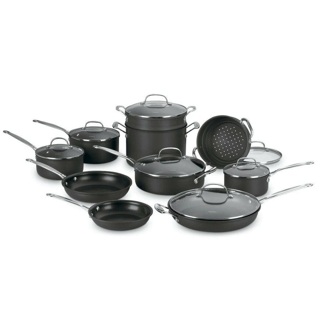 17-piece Nonstick Hard-Anodized Cookware Set E223945