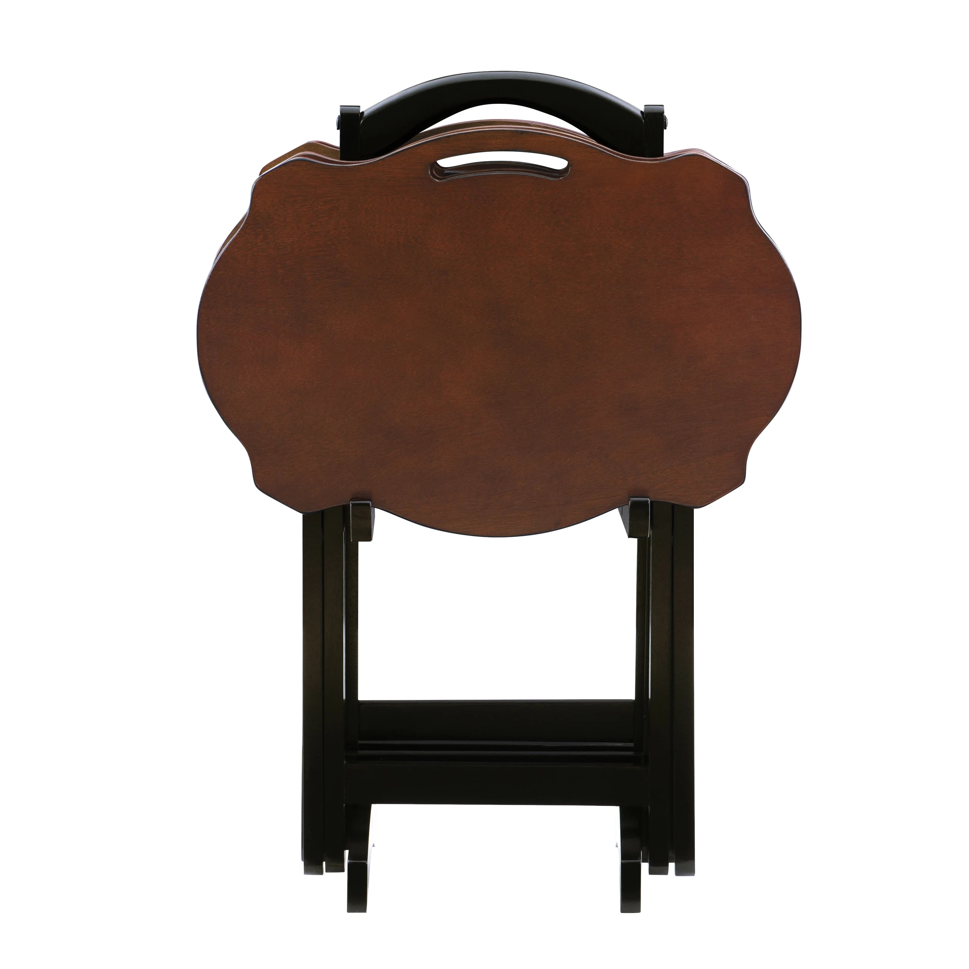 5-Piece Folding Side Table Set, Hazelnut/Black D18073