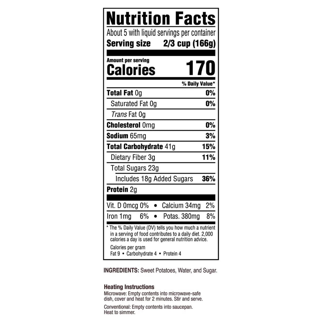29 Ounce Pack of 4 Cut Yams D9624