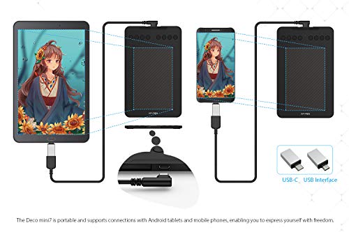 Drawing Tablet 7 x 4 inch with 8192 Levels Pressure 8 Shortcut Keys O847481