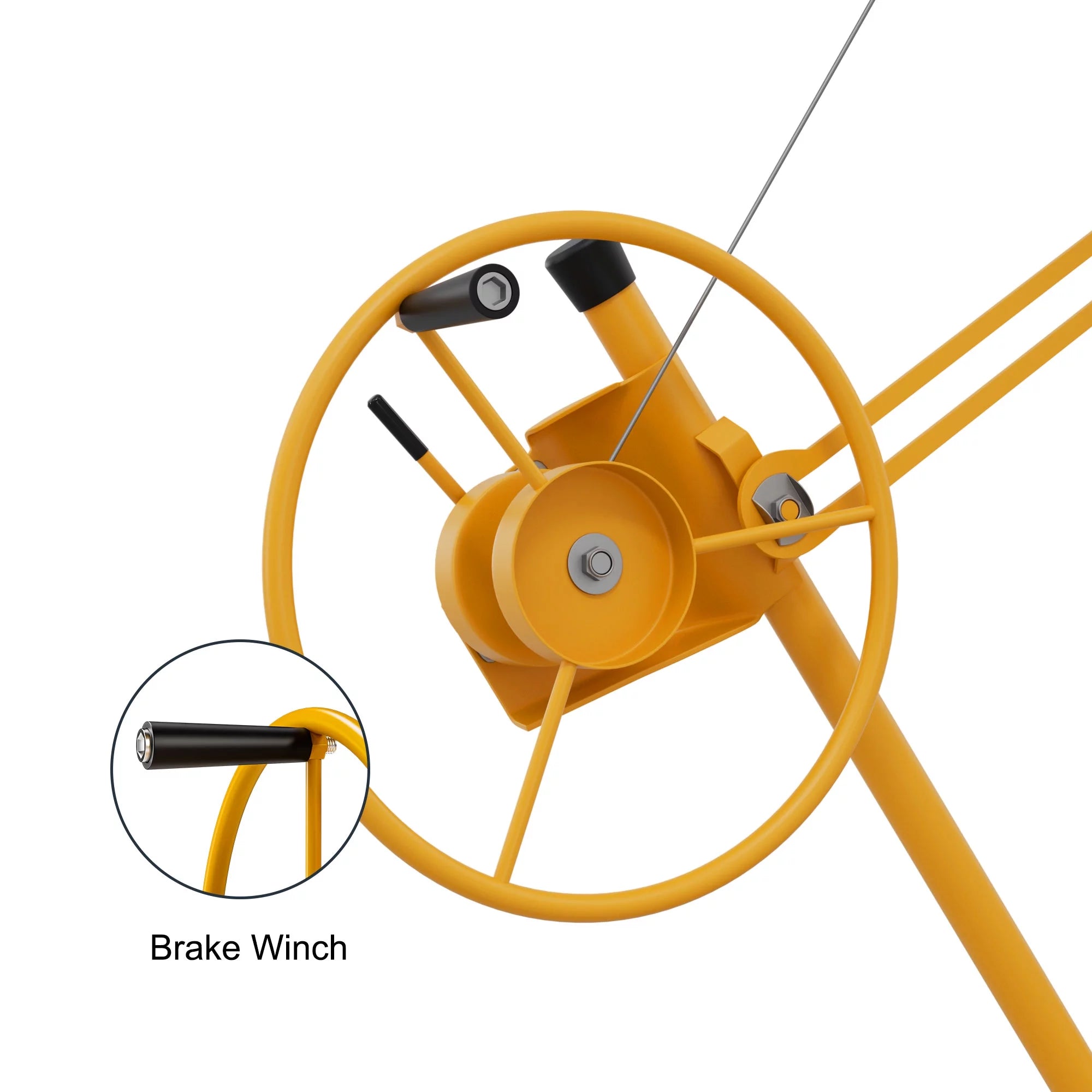 11FT Drywall Rolling Lifter Panel Hoist Jack Tool, Steel, 150lb Capacity, Yellow O81873