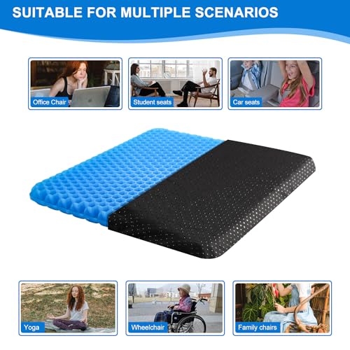 Thick Extra Large Gel Seat Cushion with Non-Slip Cover R3924
