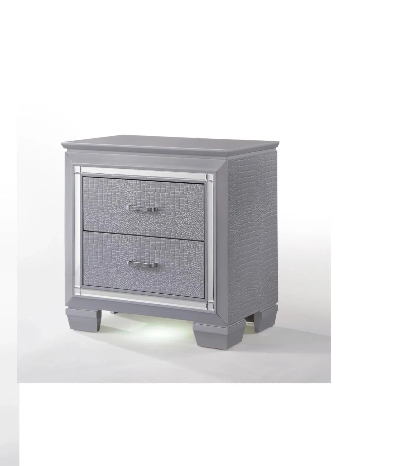3pc Queen Size LED Upholstered Wood Bedroom Furniture Set A339447