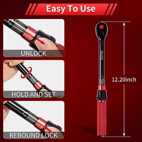 3/8-Inch Torque Wrench, Dual-direction 10-45ft.lb/13.6-61Nm, 72-Tooth Dual Range Scales with Quick Release Reversible Head T61809