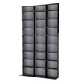 Large Media Tower Black Silver U3976