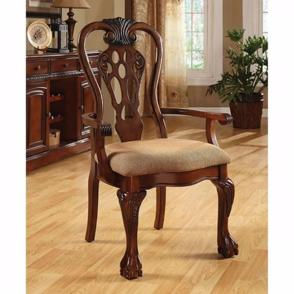 Set of 2 Cherry Finish Arm Chair X639