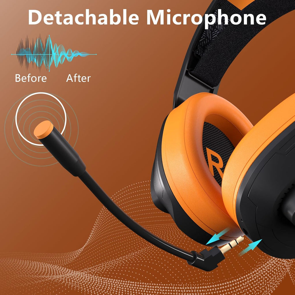 Wireless Gaming Headset with Detachable Mic E3242