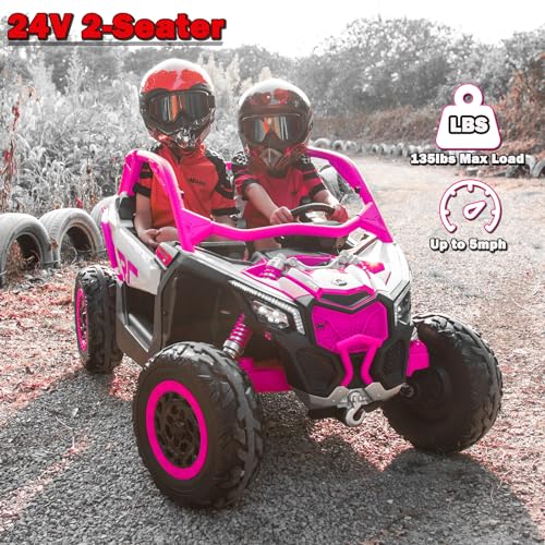 Blue 2 Seater 24V 4WD Electric Ride On Car with Remote Control E17903