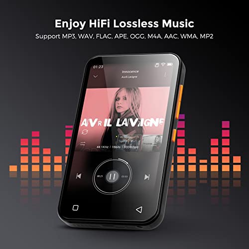 72GB MP3 Player with Bluetooth, 4.0" Full Touchscreen, Speaker, Voice Recorder, E-Book, Blue Z176210