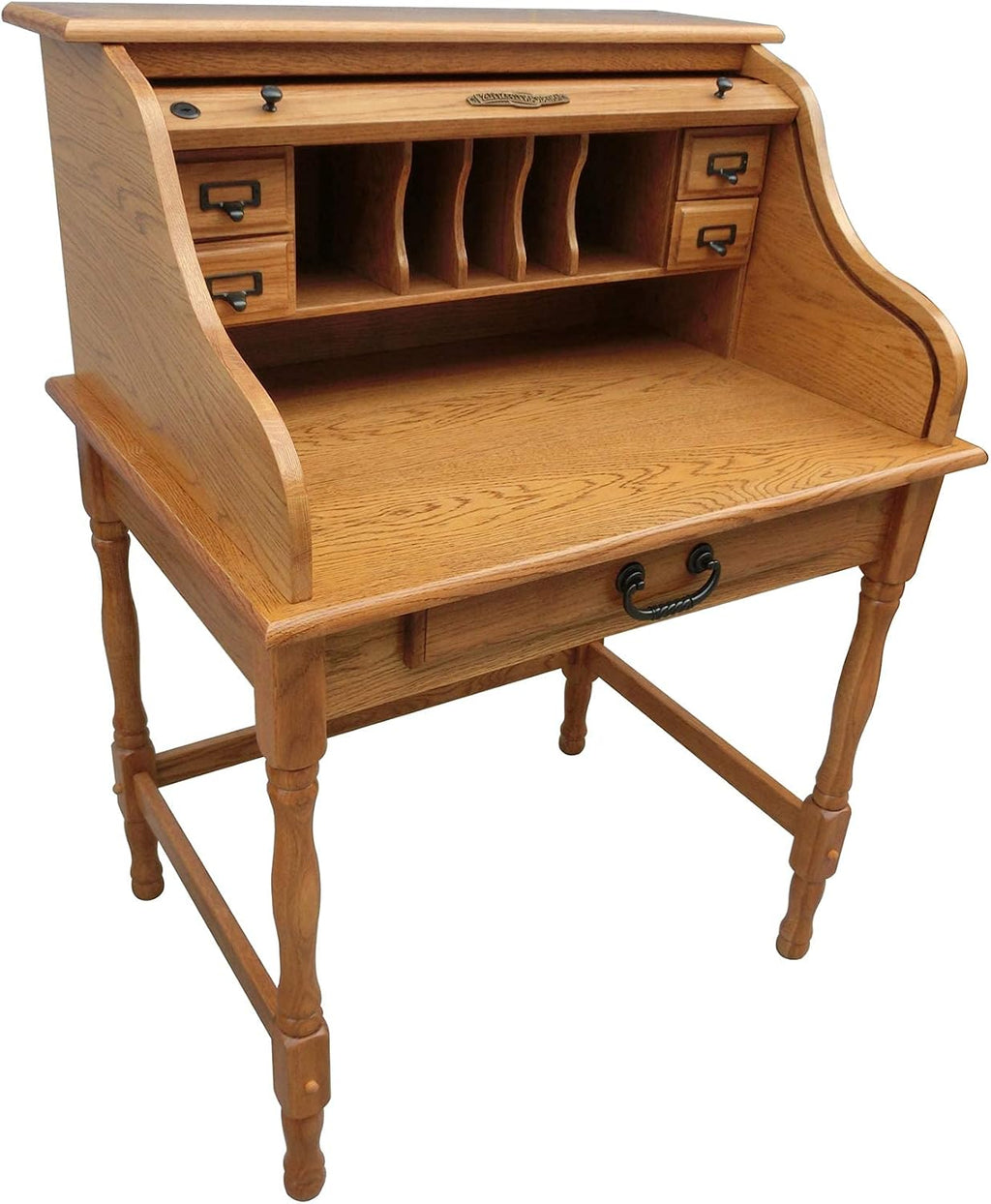 Solid Oak Wood Mini Roll Top Desk B471034