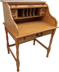 Solid Oak Wood Mini Roll Top Desk B471034
