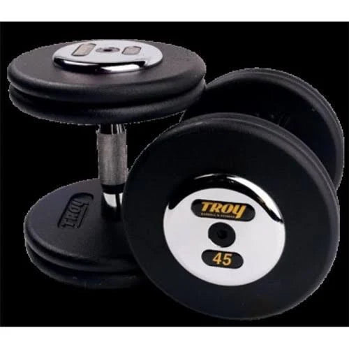 Black Chrome 50 lbs. Cast Dumbbells L553