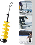 Ice Drill Auger, Cordless Nylon Ice Drill Bit with Centering Blade, 8" Ice Drill Bit with Bit Adapter and Top Plate T134