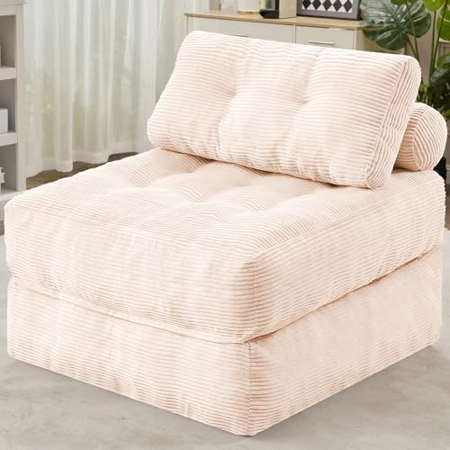Black Folding Sofa Bed with Dual-Pillow W425