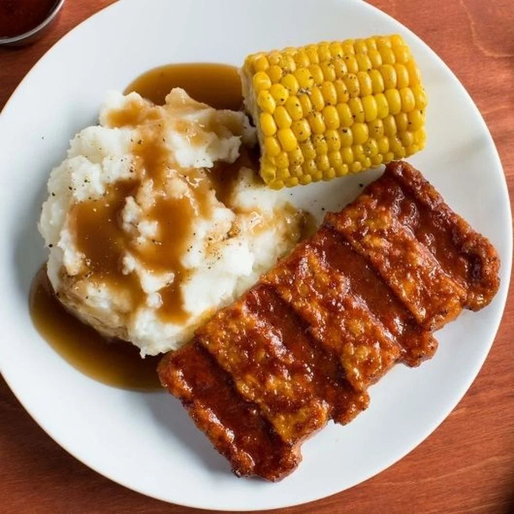 Fully Cooked Pork Rib Shaped Patties with BBQ Sauce, 3 Ounce -- 160 per case H717