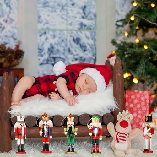 10 Pcs Wooden Nutcracker Ornaments Q1568