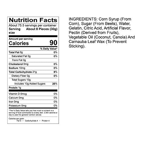 12 Flavor Gummi Bears, 5lbs Candy Q8103