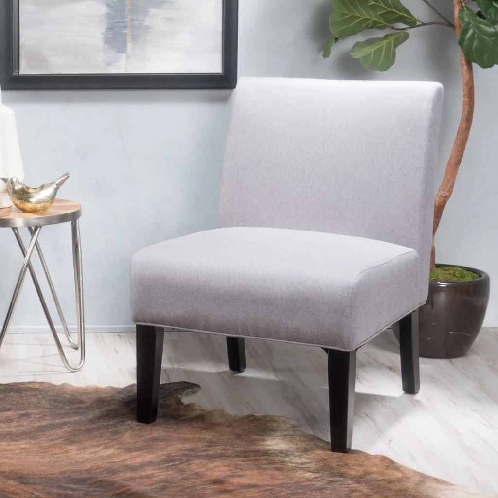 Gray Fabric Slipper Accent Chair G96053