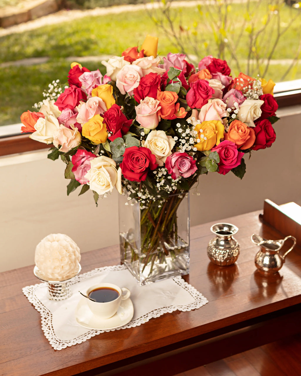 4 Dozen Assorted Fresh Cut Long Stem Roses Bouquet N6876