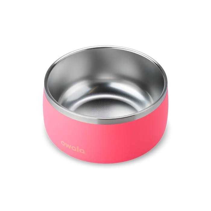 Pink Stainless Steel Pet Bowl L791