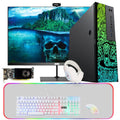 Restored Gaming Desktop PC, Intel Core i5 12th Gen, AMD RX 550, 16GB RAM, 1TB SSD, 4TB HDD, 24 Inch LED Monitor, Win 11 Home (Refurbished) I91675
