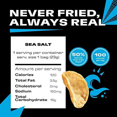 Sea Salt Potato Chips, 0.8 oz Bags (Pack of 12) E381435