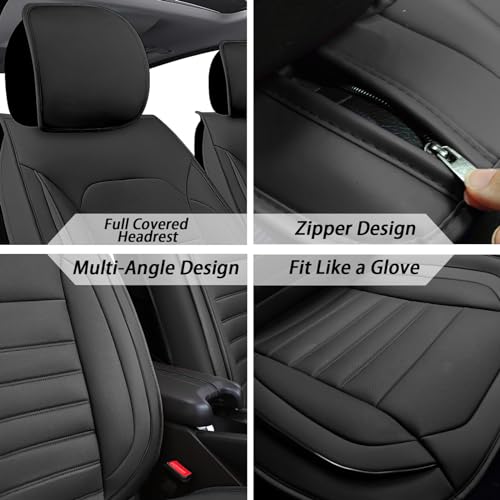 5 Seats Red Faux Leather Seat Covers for Jeep Grand Cherokee 4xe K688047