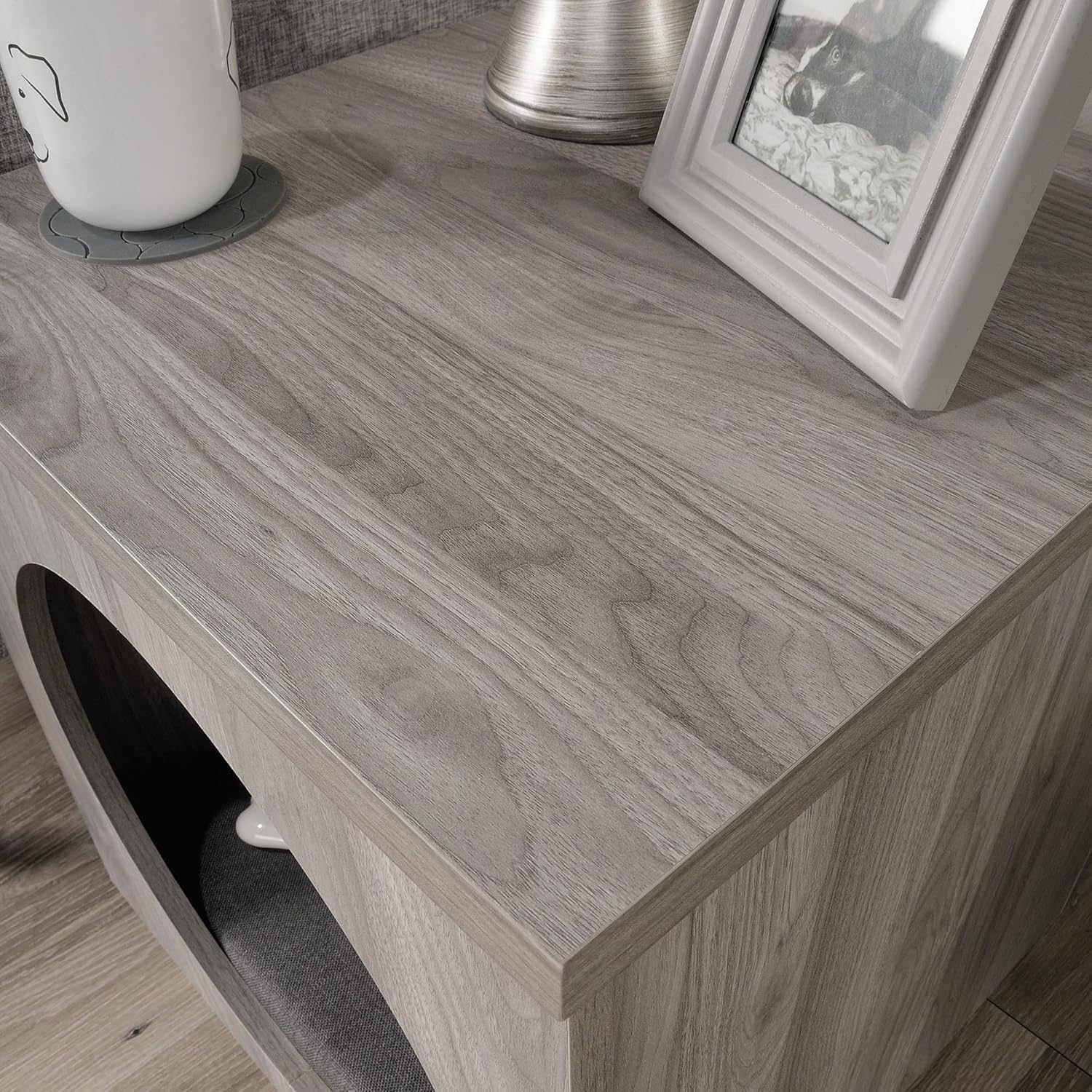 Light Walnut Pet Bed Side Table Combo V75793