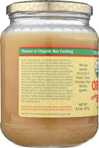 32oz Pack of 2 Raw Organic Honey I941
