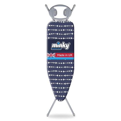 Grey 4-Leg Freestanding Full Size Ironing Board with Iron Rest M427