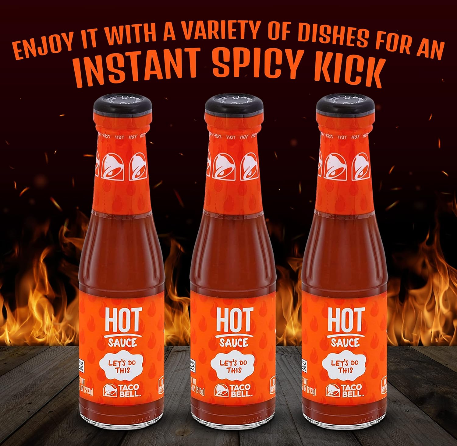 3 Pack Taco Sauce, 7.5 Ounces Each D1727