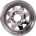 Chrome Spoke Trailer Rim 15X6 5 Lug 4.5 Inch Center Wheel Z967001