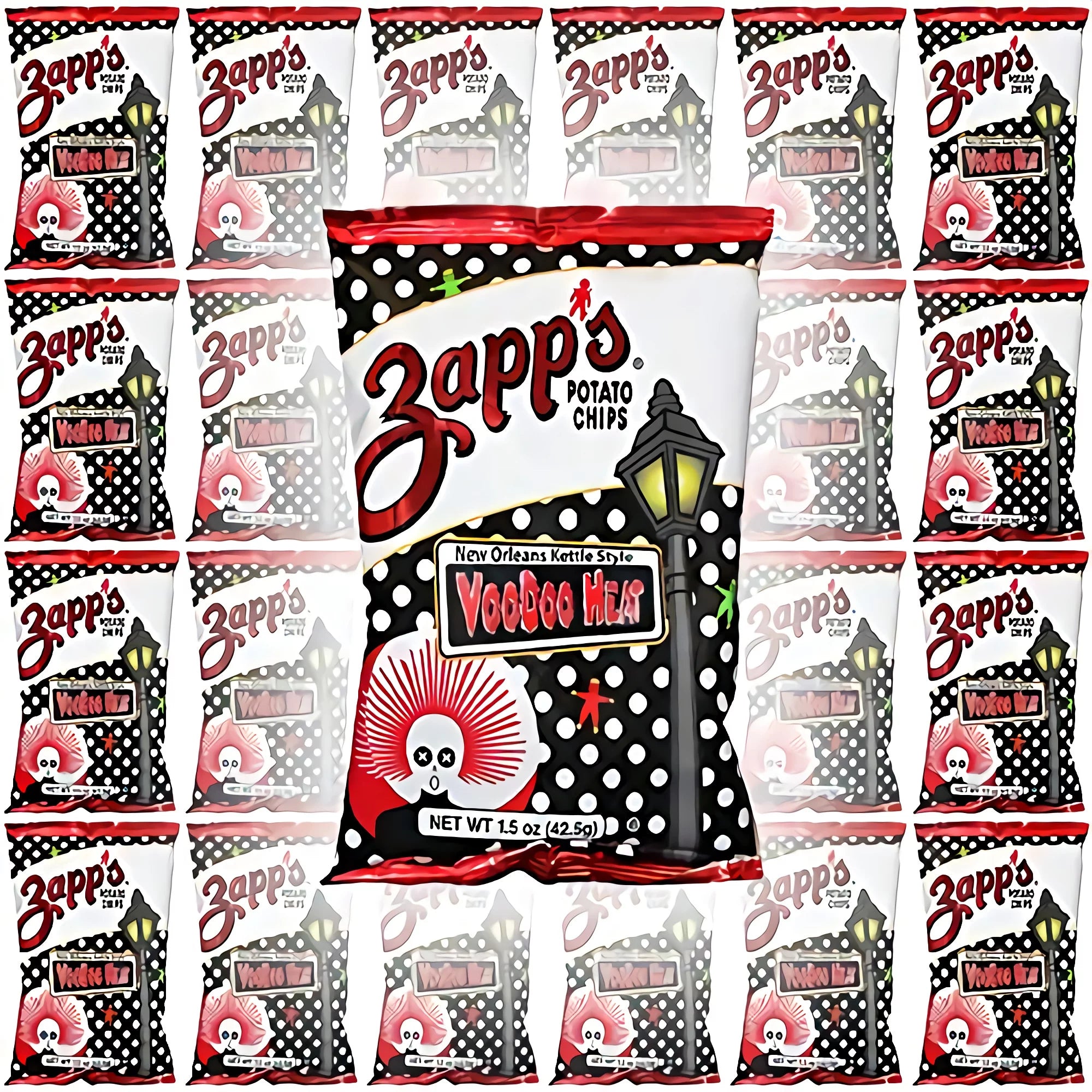 VooDoo Heat Kettle Style Potato Chips, 1.5oz Bag (24-Pack) Y8485