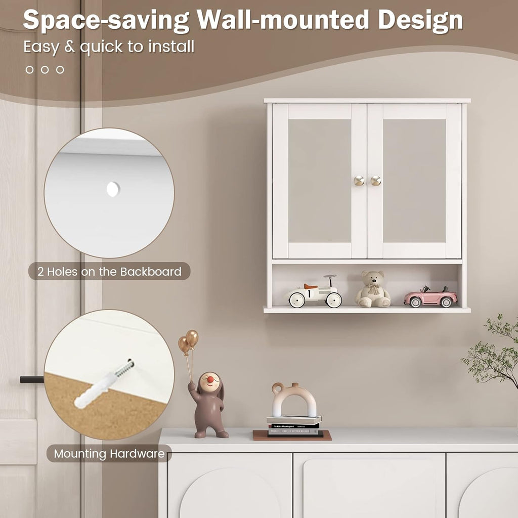 White Wall Bathroom Storage Cabinet H447794