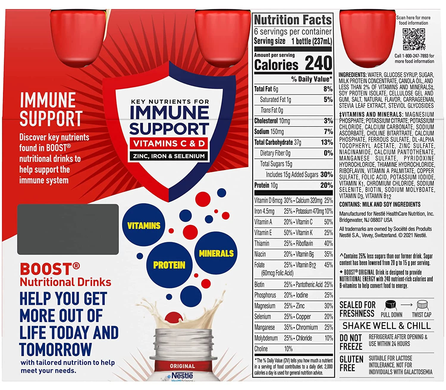 Vanilla Nutritional Drink, 8 oz, 6-CT (Pack of 2) U319303