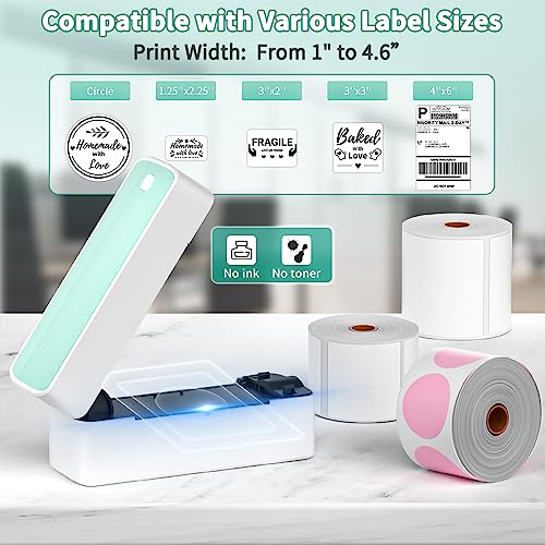 Pink Bluetooth Thermal Label Printer X612966